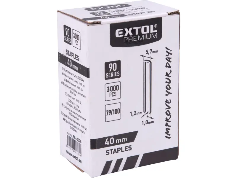 spona nastřelovací, 3000ks, 40mm, 5,7x1,2x1mm