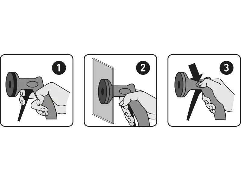 přísavka pistolová plastová, O 70mm