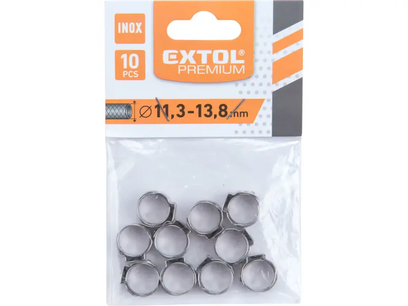 spona na hadici, 10ks, ⌀13,8mm, INOX