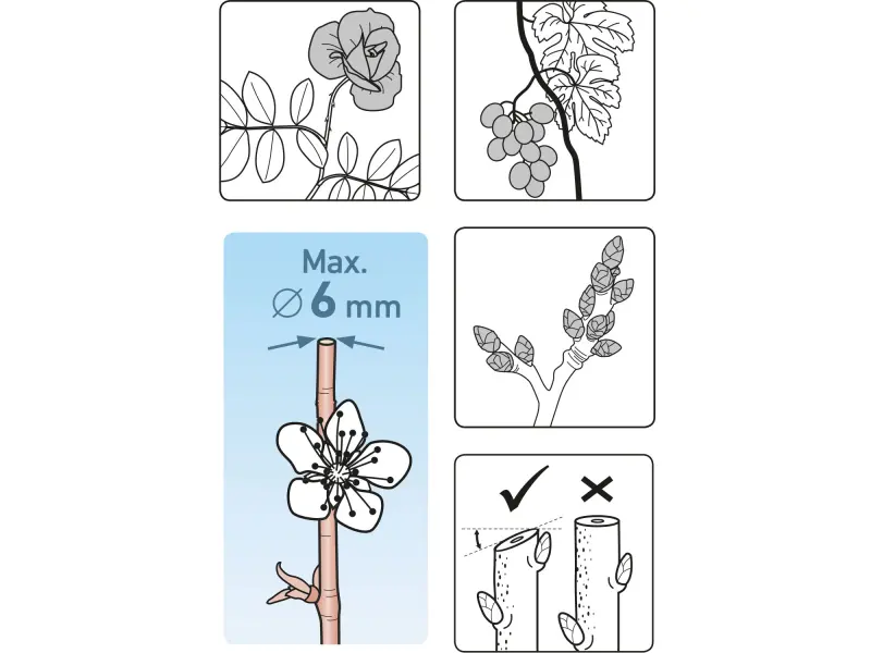 nůžky zahradnické přímé, 200mm, HCS