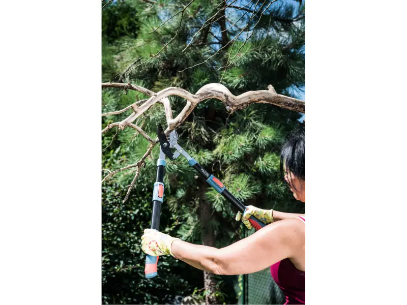 nůžky na větve teleskopické převodové kovadlinkové, 670-940mm, HCS