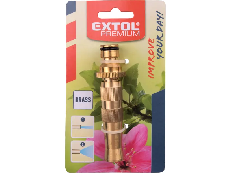 postřikovač-tryska, 2funkční, MOSAZ