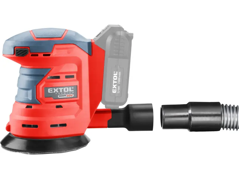 bruska excentrická aku SHARE20V, 125mm, 20V Li-ion, bez baterie a nabíječky