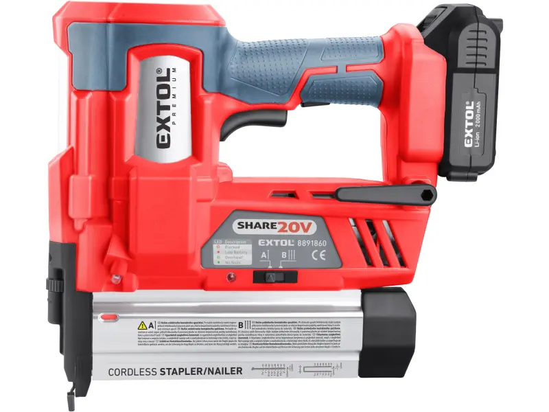 hřebíkovačka/sponkovačka aku SHARE20V, 20V Li-ion, 2Ah