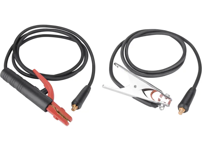 kabely svařovací, sada 2ks, 16mm2, 5m, 10-25, kleště 200A, guma