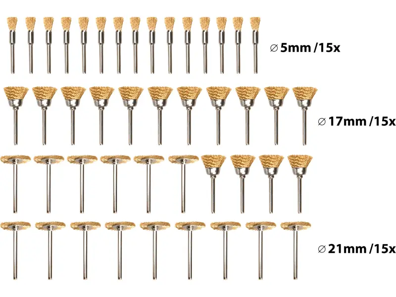 kartáče pomosazené, sada 45ks