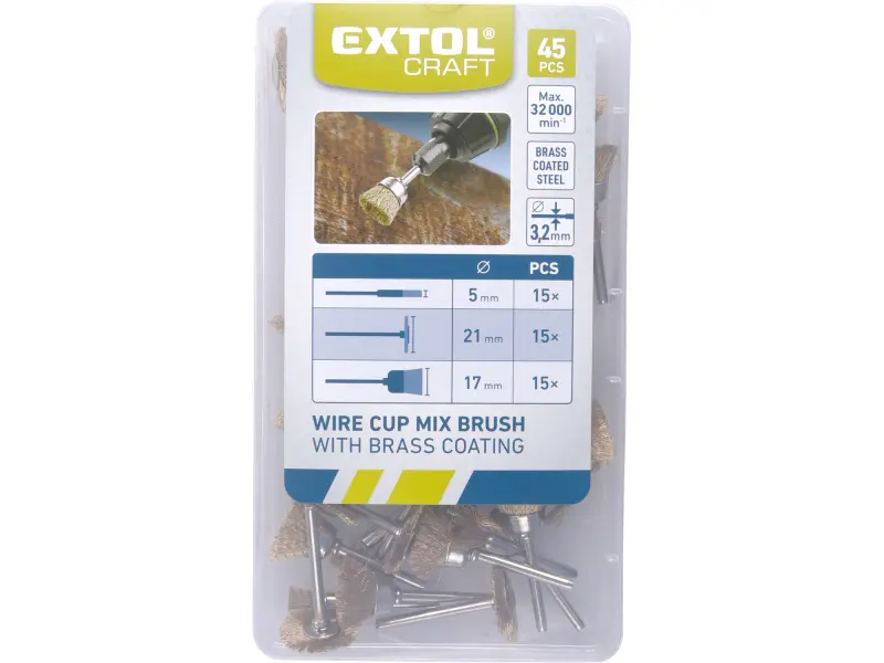 kartáče pomosazené, sada 45ks