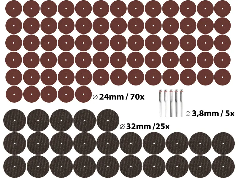 kotouče řezné, sada 100ks