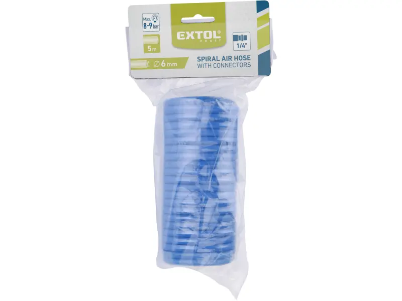 hadice vzduchová spirálová s rychlospojkami, 1/4