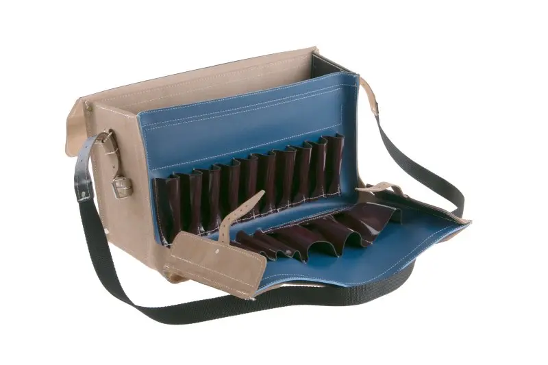 Brašna na nářadí elektrikářská kožená 26x43x20cm