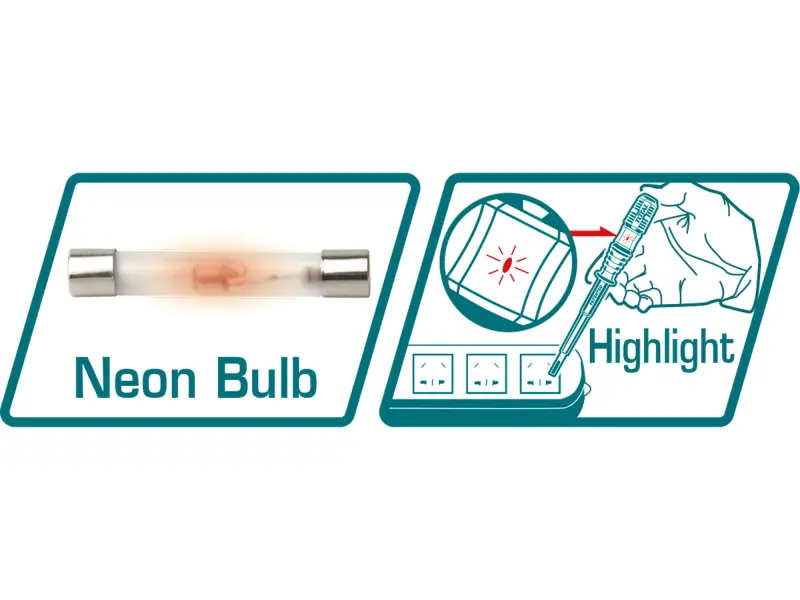 Zkoušečka napětí, 140mm, 100-500V