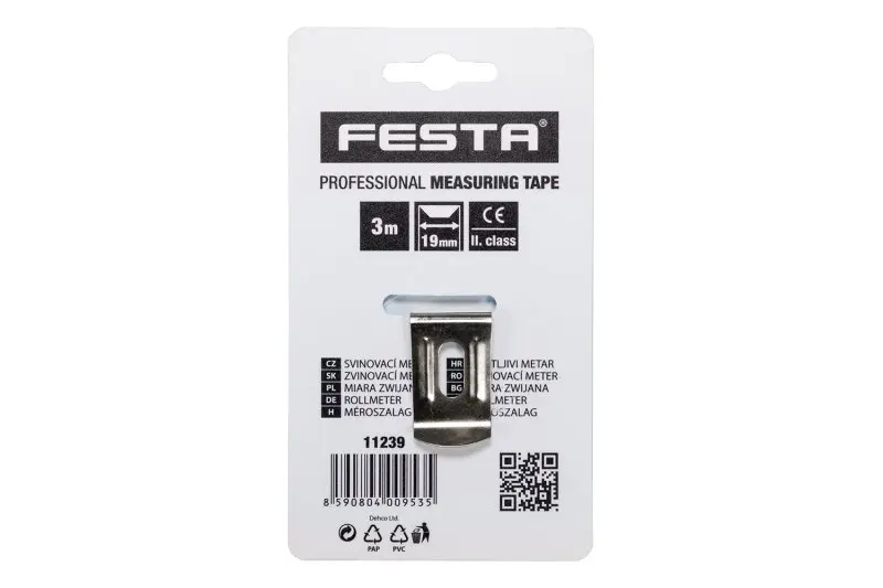 Metr svinovací FESTA 3mx19mm BÍLÝ