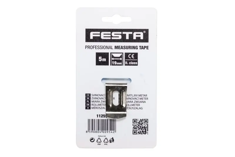 Metr svinovací FESTA 5mx19mm BÍLÝ