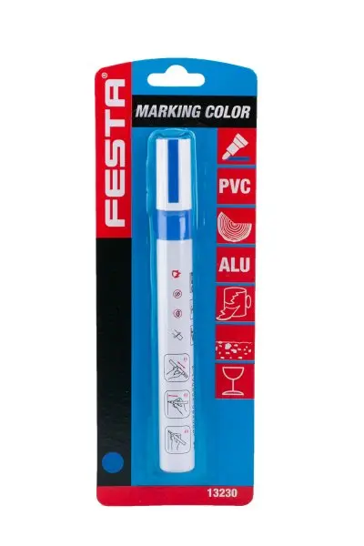 Značkovač permanentní FESTA modrý ALU 143mm