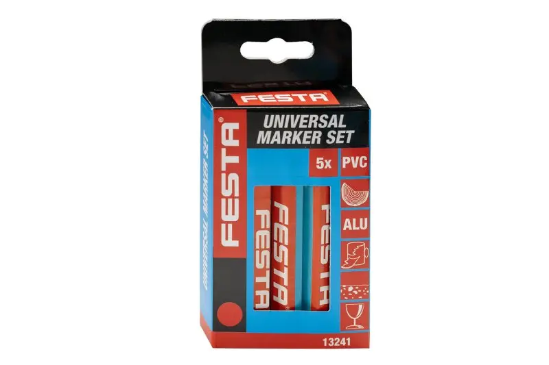 Značkovač univerzální FESTA 120mm červený 5ks