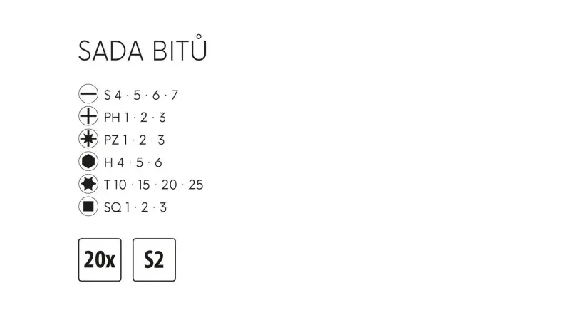 Sada bitů CrV 20ks