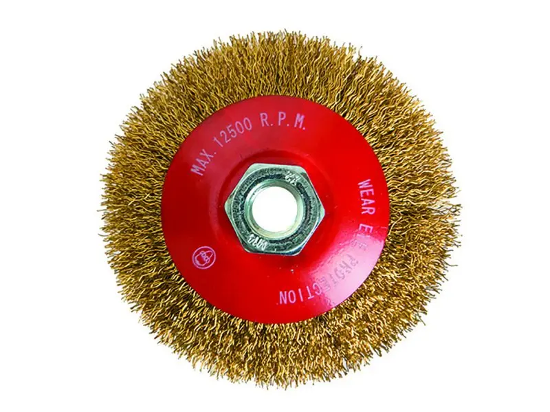 Kartáč rotační miskový FESTA vlnitý mosaz 100mm M14