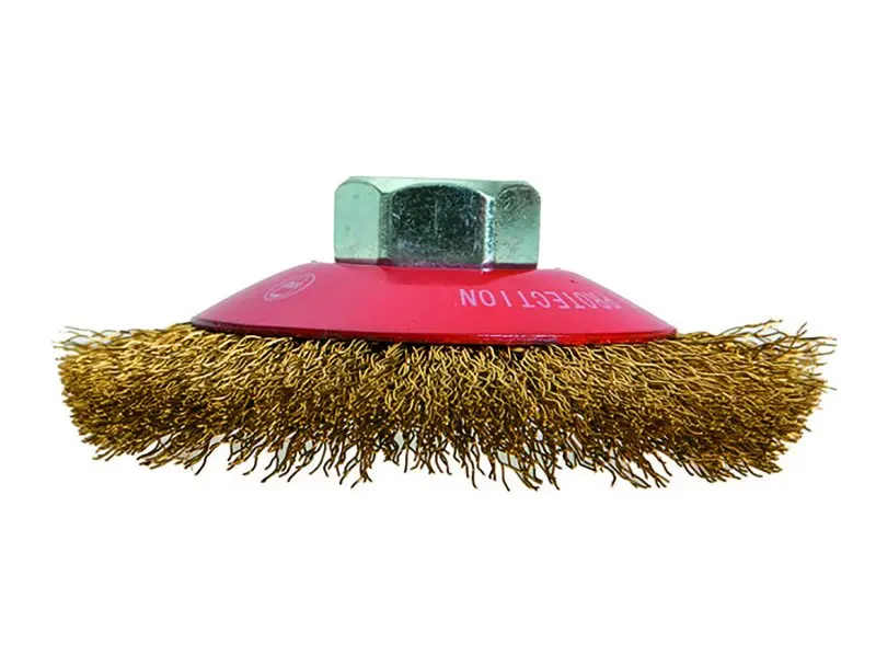 Kartáč rotační miskový FESTA vlnitý mosaz 100mm M14