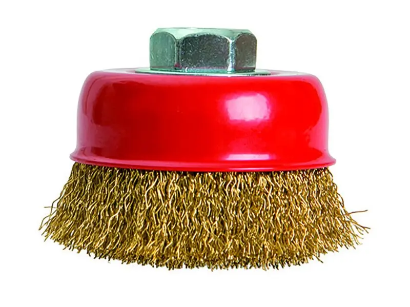 Kartáč rotační hrnkový FESTA vlnitý mosaz 75mm M14