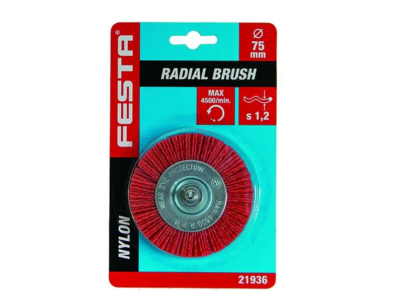 Kartáč rotační radiální FESTA nylon 75mm stopka