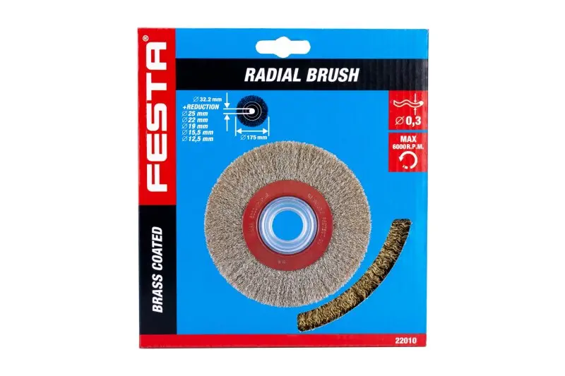 Kartáč rotační radiální vlnitý FESTA 175mm