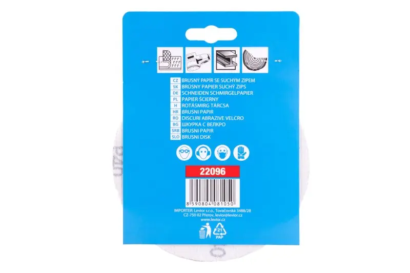 Papír brusný WESTBERG výsek  SZ P40/125 3ks 8 otvorů