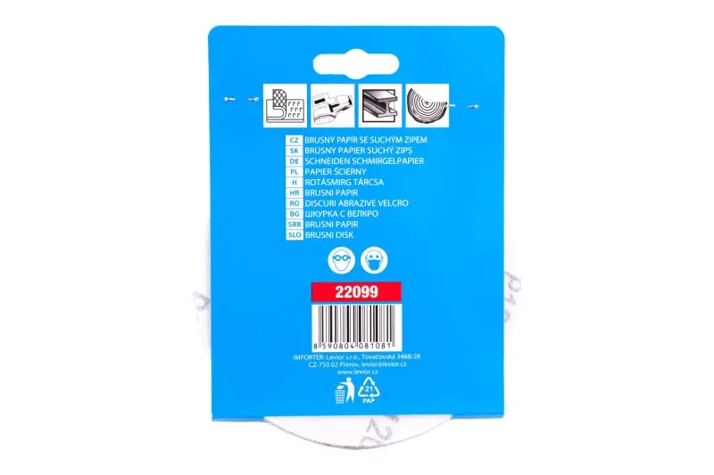 Papír brusný výsek WESTBERG SZ P120/125 3ks 8 otvorů