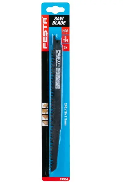 Plátek pilový 24304 FESTA do ocasky 240x19x1.5mm HCS 3ks