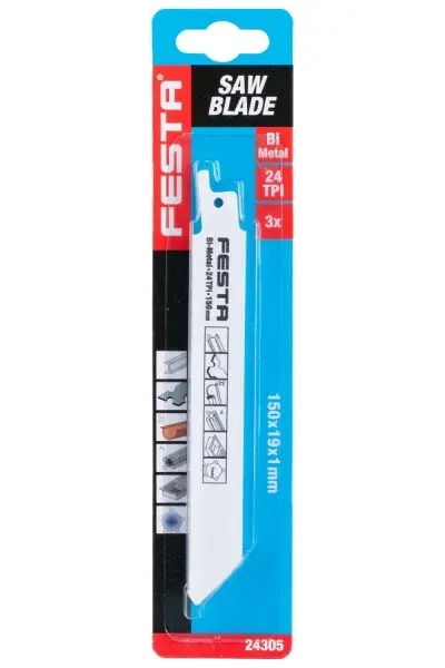 Plátek pilový 24305 FESTA do ocasky 150x19x1mm BiM 3ks