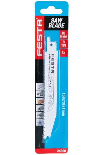 Plátek pilový 24306 FESTA do ocasky 150x19x1mm BiM 3ks
