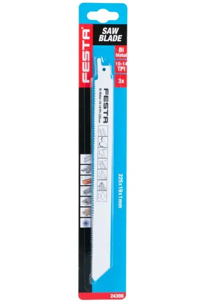 Plátek pilový 24308 FESTA do ocasky 225x19x1mm BiM 3ks