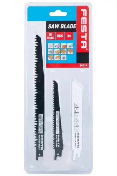 Sada plátků pilových FESTA do pily ocasky HCS/BiM 3x3ks