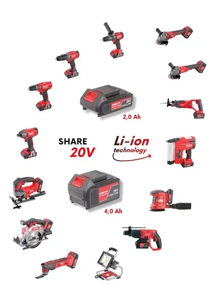 Bruska excentrická AKU FESTA SHARE20V 125mm 8 otv. (bez baterie a nabíječky)