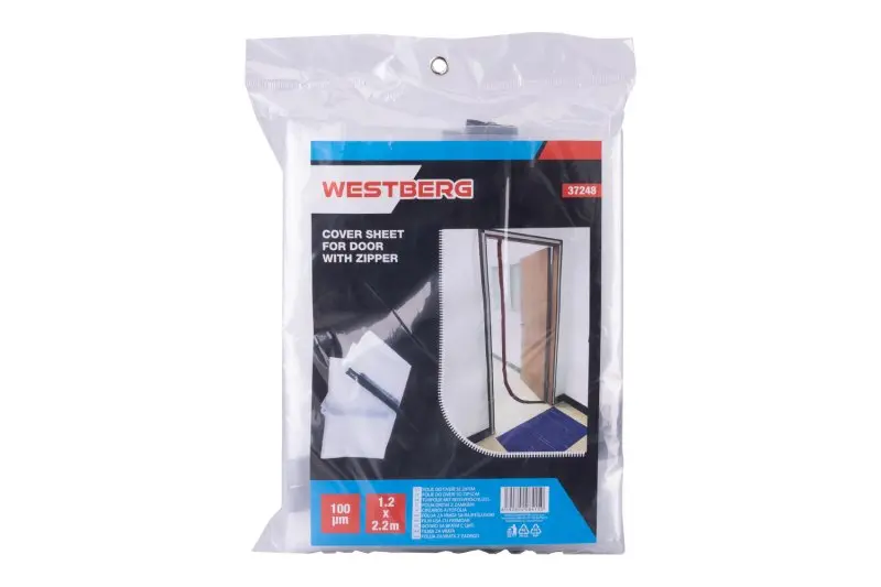 Folie do dveří se zipem 1.2x2.2m, maskovací páska