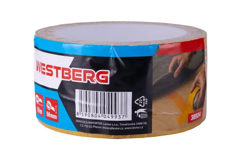 Páska lepící oboustranná WESTBERG 50mmx10m transparentní vyztužená