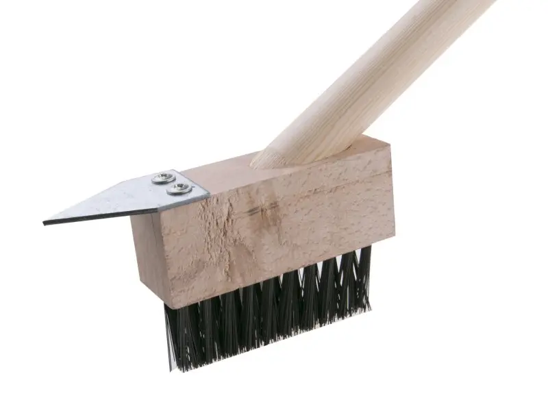 Kartáč ocelový na čištění spár, s násadou 140cm