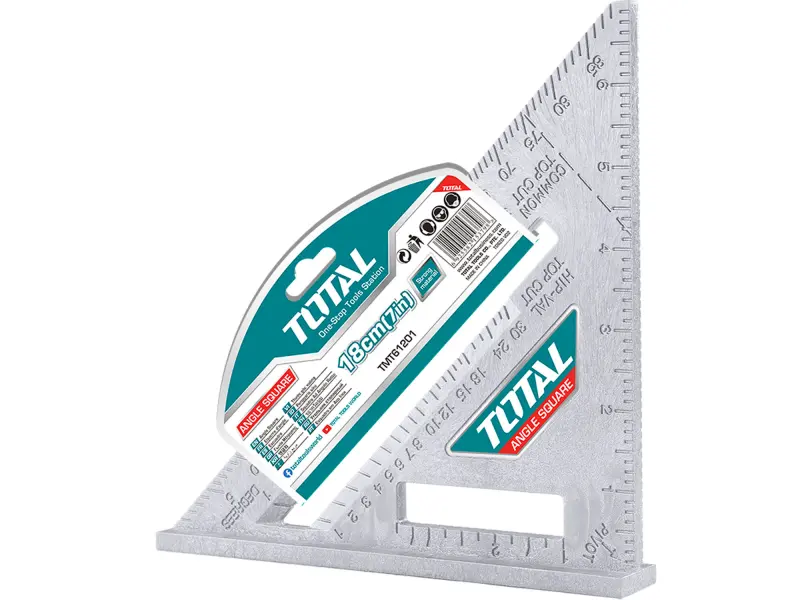 Úhloměr, měřítko v palcích, 180x180mm