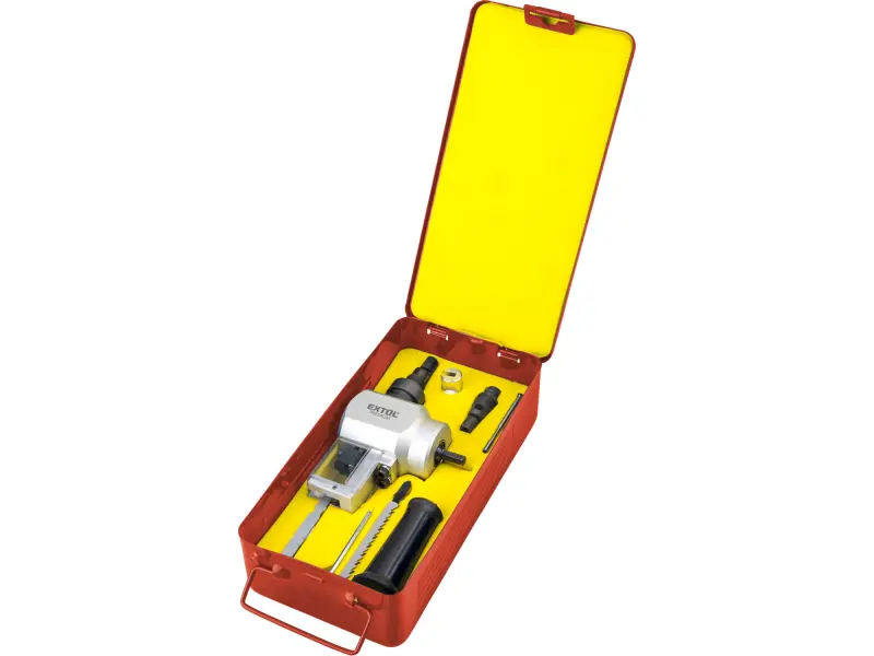 nástavec na vrtačku 2funkční, k stříhání plechu/řezání dřeva