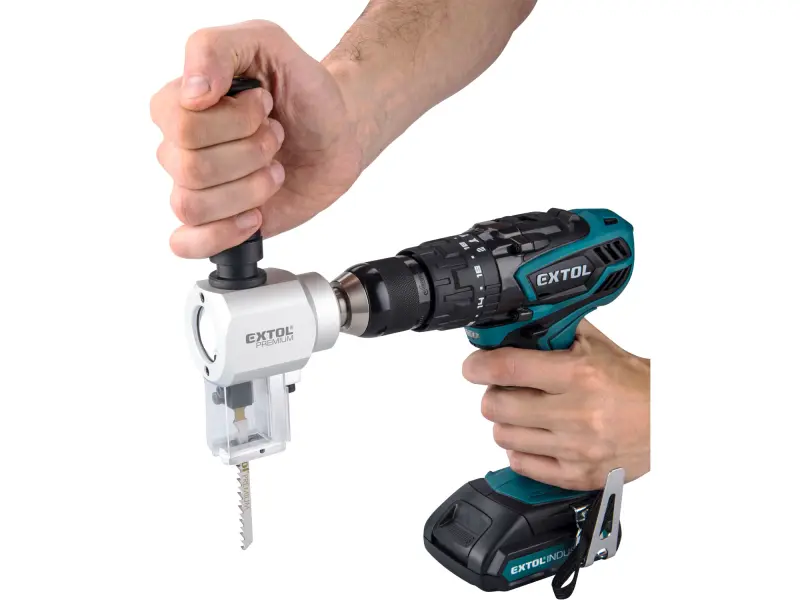 nástavec na vrtačku 2funkční, k stříhání plechu/řezání dřeva