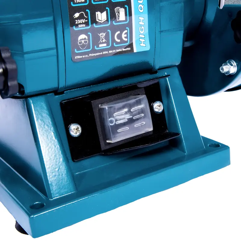 Bruska stolní dvoukotoučová 150 W, 125 mm + lampa 40 W