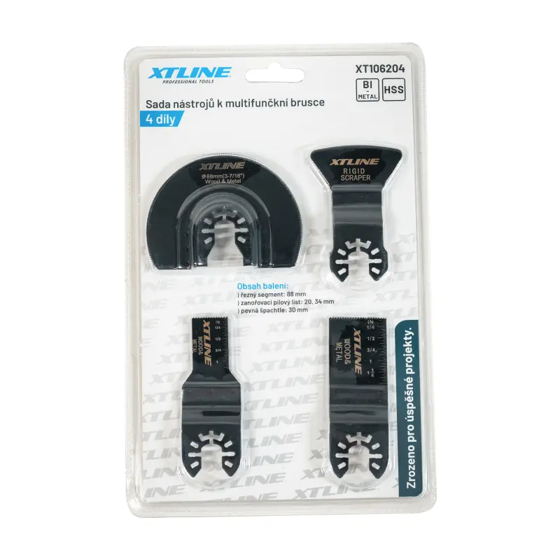 Sada nástrojů k multifunkční brusce HSS 4 díly