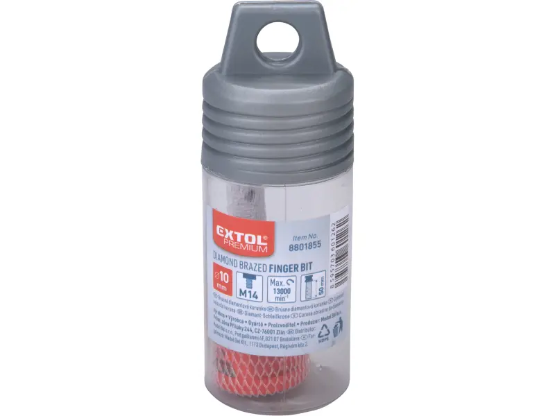 korunka brusná diamantová-válec, O 10mm, závit M14