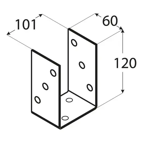 PSO 100 (101*120*5) Patka sloupku 100