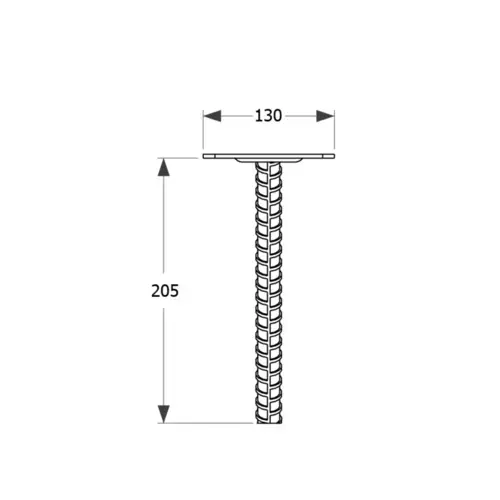 PPS 130 Patka sloupku 130x205x3,0 mm