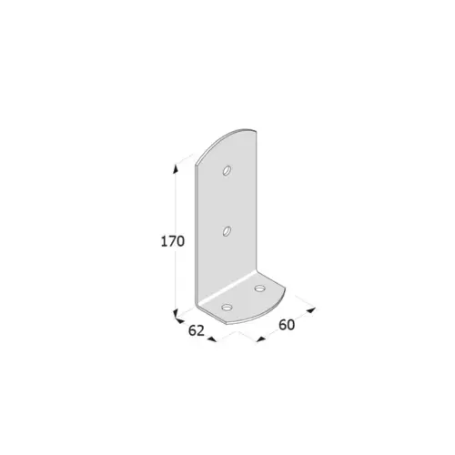 PSC 60 Patka sloupku 60x170x2,0
