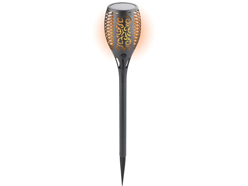 pochodeň LED s plamenem, 57cm, solární nabíjení, 33 LED