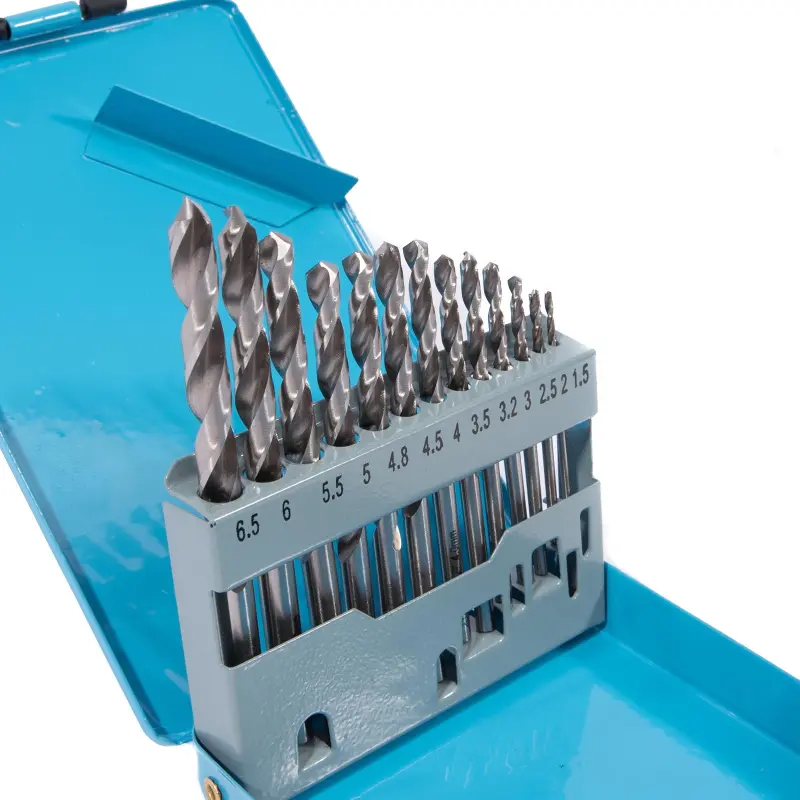 Sada vybrušovaných vrtáků do kovu HSS-G, 11dílů | 1.5-6.5 mm, kovový box