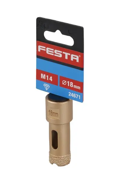 Korunka vykružovací FESTA diamantová 18mm M14