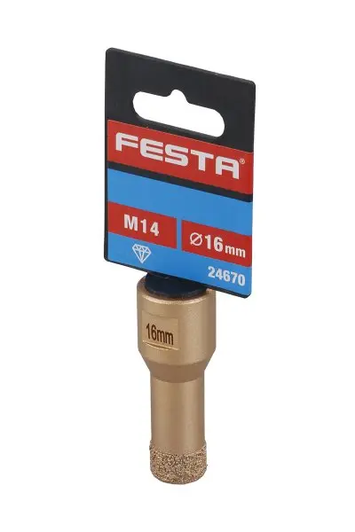 Korunka vykružovací FESTA diamantová 16mm M14