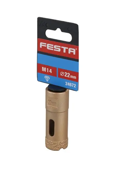 Korunka vykružovací FESTA diamantová 22mm M14